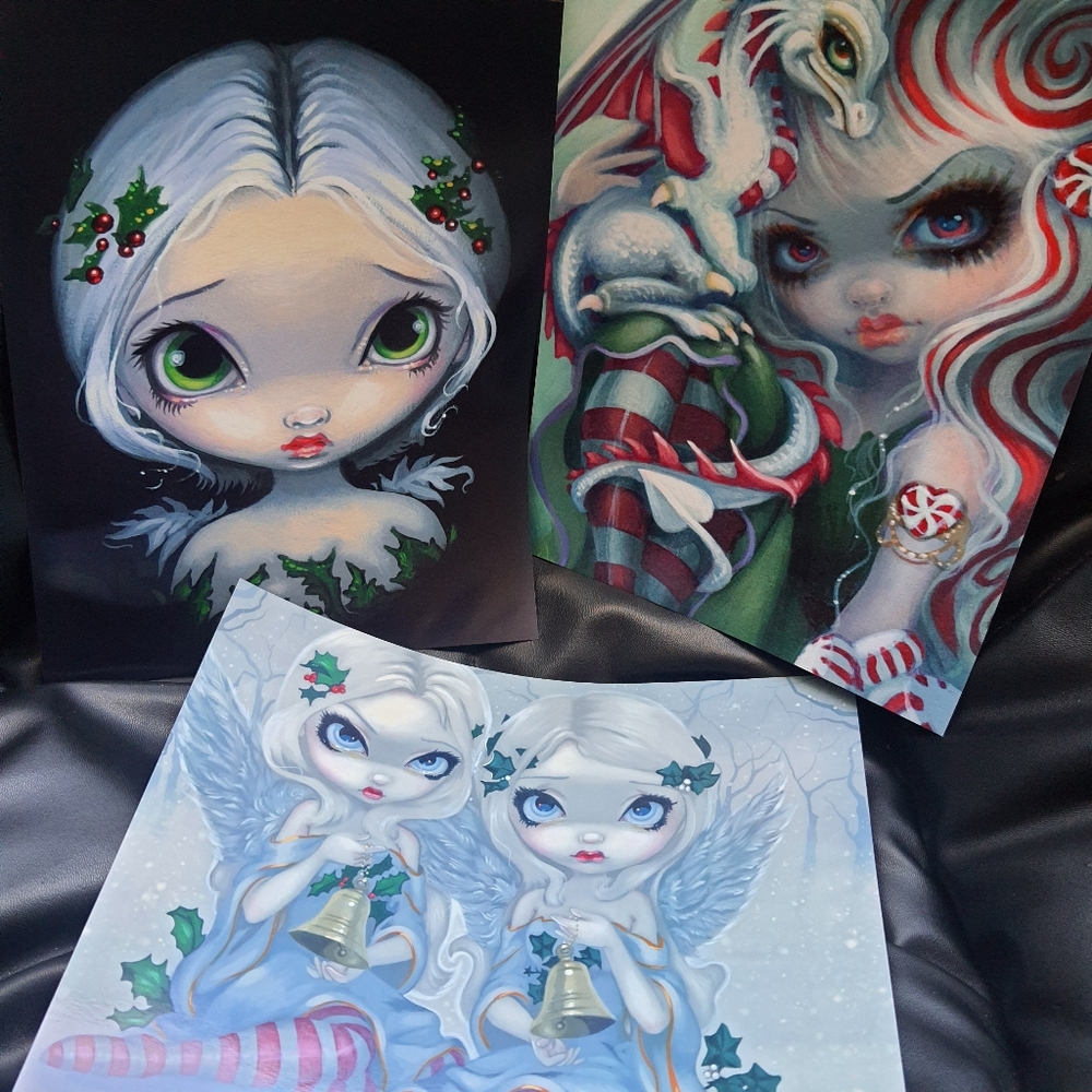 Jasmine Becket Griffith 8.5x11 Art Print Chrostmas Dragon